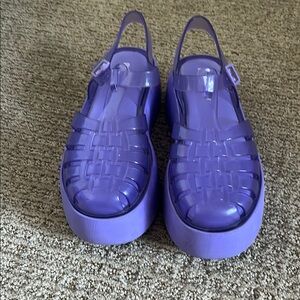 Melissa Purple Sandals with Chunky Platform